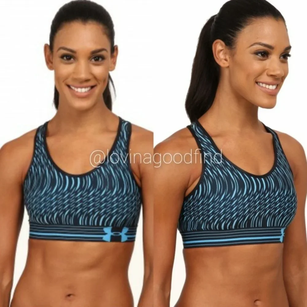 Under Armour UA Heat Gear Alpha Printed Sports Bra EUC sz XL